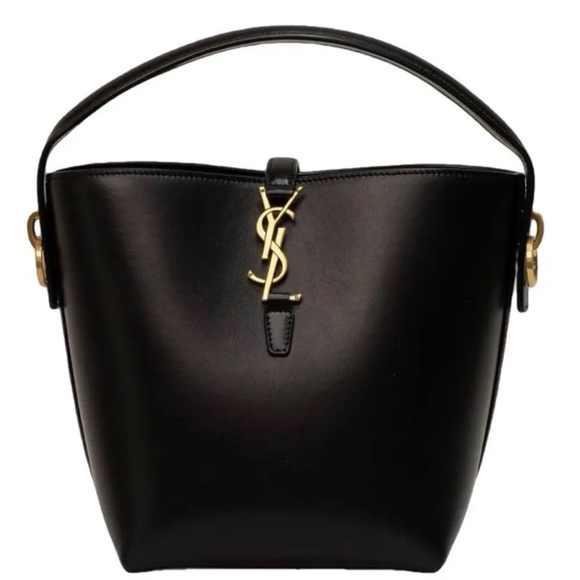 Saint Laurent Le 37 in Shiny Leather Bucket Bag - Picture 1 of 15